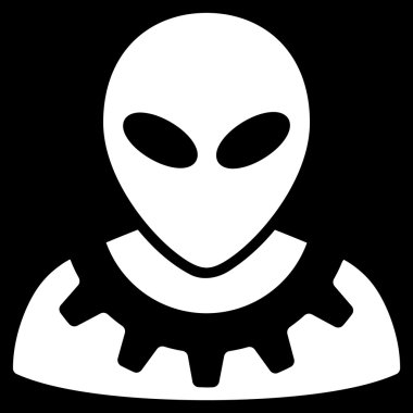 Yabancı mühendis düz simgesi