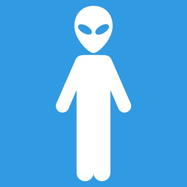 Uzaylı düz simgesi