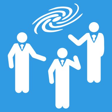 Uzay sohbet düz simgesi