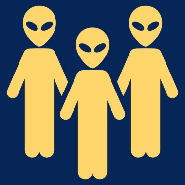 Yabancı grup düz simgesi