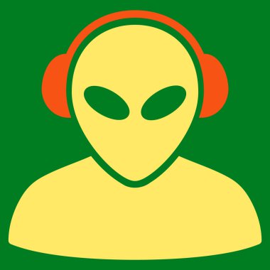 Yabancı operatör düz simgesi