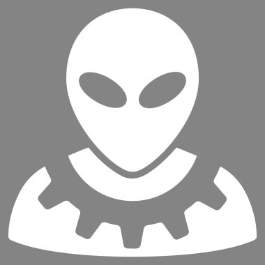 Yabancı mühendis düz simgesi