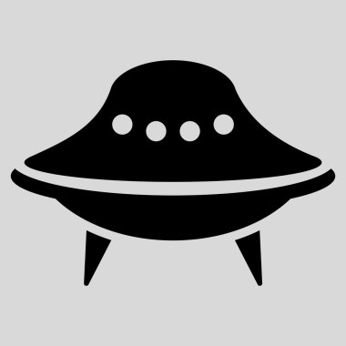 Uzay gemisi düz simgesi