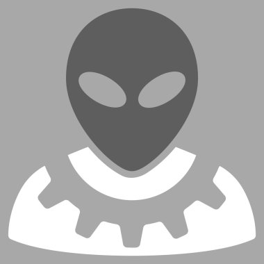 Yabancı mühendis düz simgesi