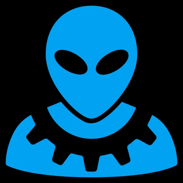 Engenheiro alienígena ícone plano — Fotografia de Stock