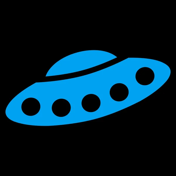 Bezoekers ruimteschip platte pictogram — Stockfoto