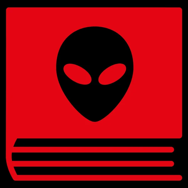 Alien-Katalog flache Ikone — Stockfoto