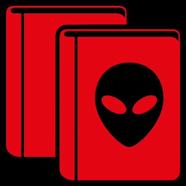 Alien Library Flat Icon — Stock Photo, Image