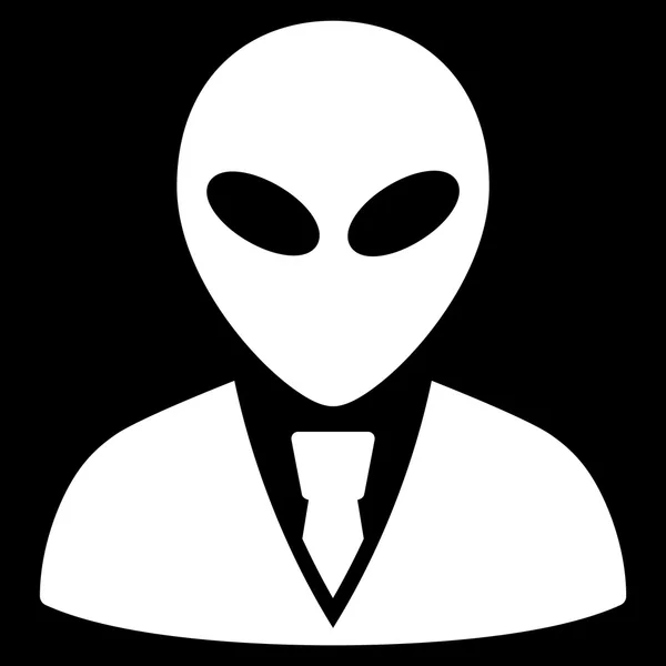 Alien Manager Flat pictogram — Stockfoto