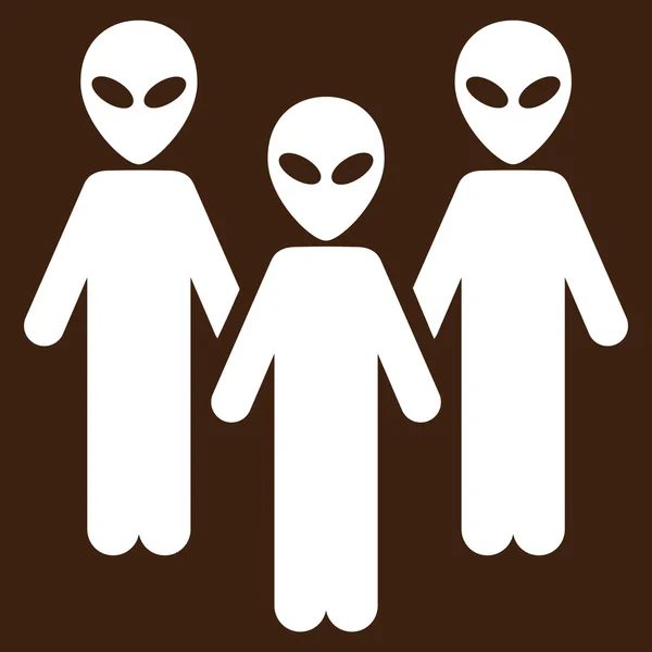 Groupe extraterrestre Flat Icon — Photo