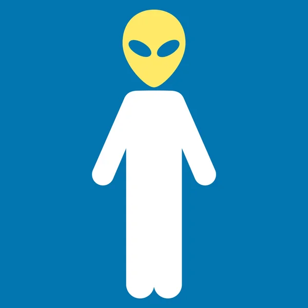 Alien Flat Icon — Stock Photo, Image