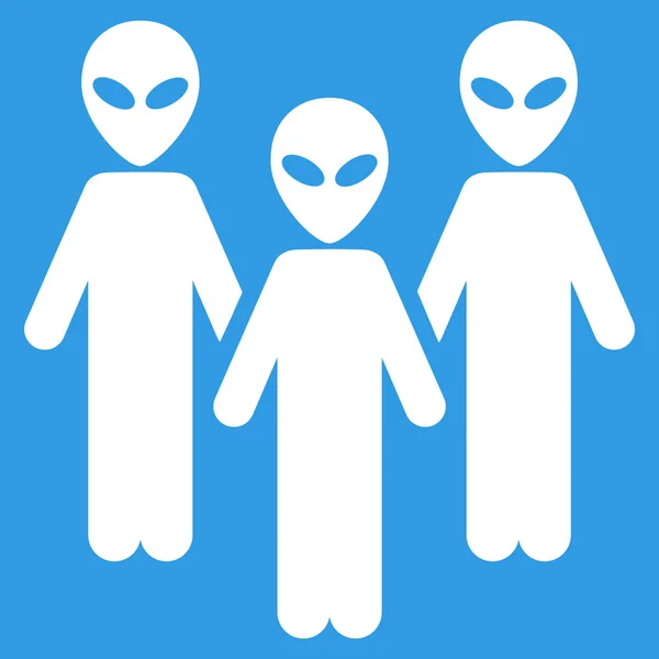 Alien Group Flat Icon — Stock Photo, Image