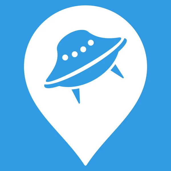 Ufo Place Flat Icon — Stock Photo, Image