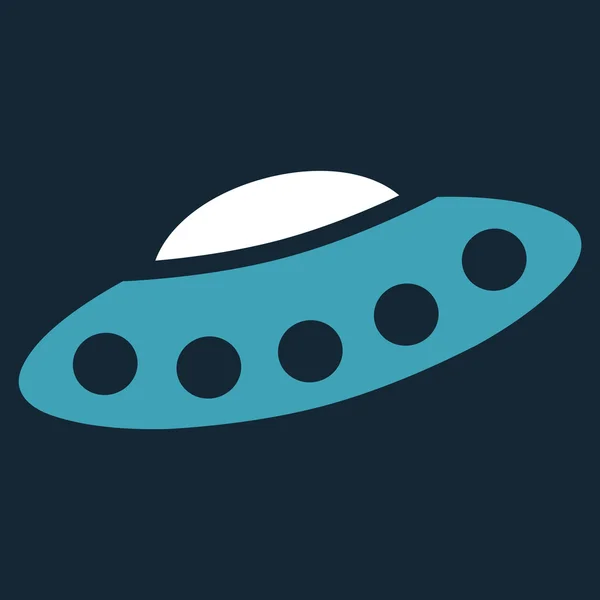 Visitors Spaceship Flat Icon — Stock Photo, Image