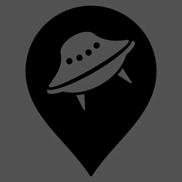 Ufo Place Flat Icon — Stock Photo, Image