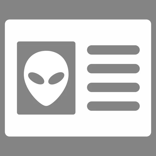 Carte de compte extraterrestre Flat Icon — Photo