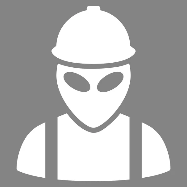 Construtor alienígena ícone plano — Fotografia de Stock