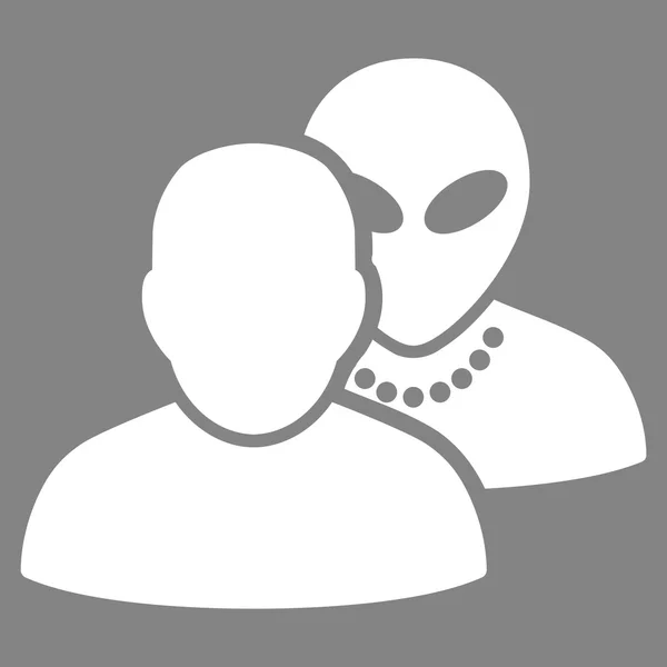 Alien humano Contactos Icono plano —  Fotos de Stock