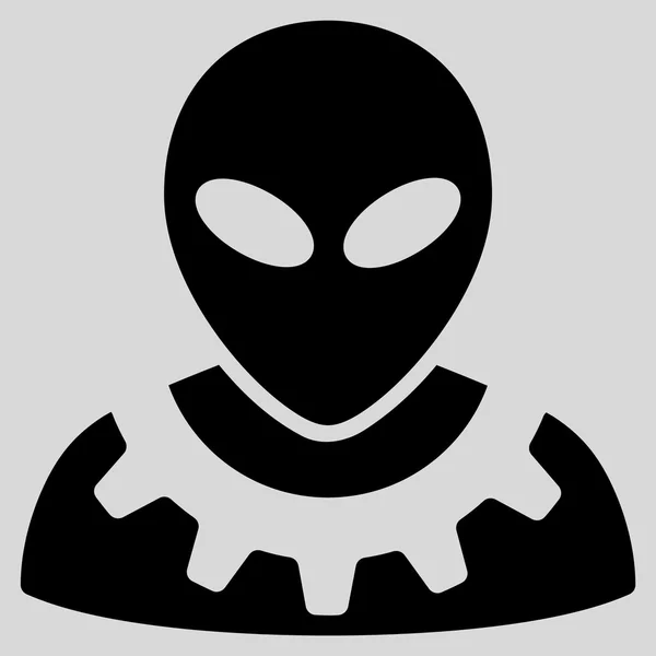 Engenheiro alienígena ícone plano — Fotografia de Stock