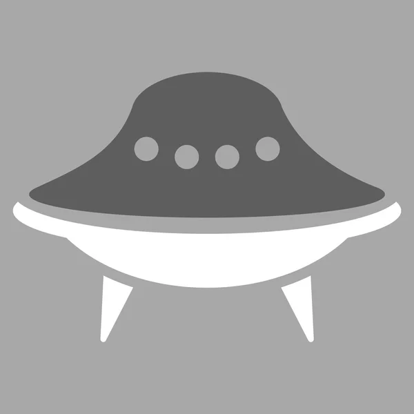 Ícone de plana de nave alienígena — Fotografia de Stock