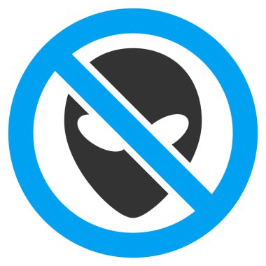 Yasak uzaylı düz simgesi