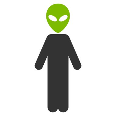 Uzaylı düz simgesi