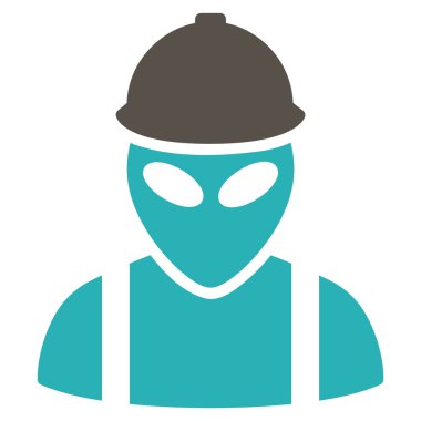 Uzaylı Builder düz simgesi