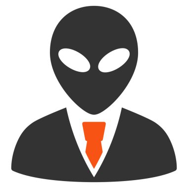 Uzaylı Yöneticisi düz simgesi