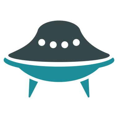 Uzay gemisi düz simgesi