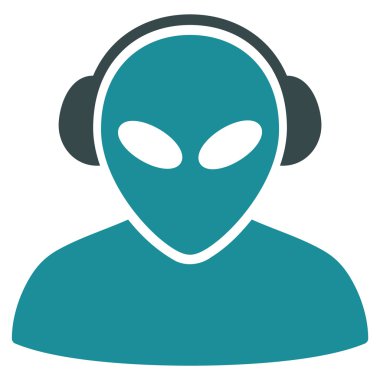 Yabancı operatör düz simgesi