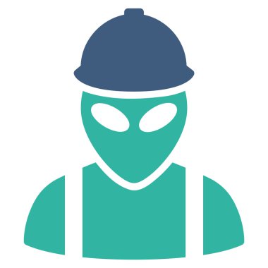 Uzaylı Builder düz simgesi