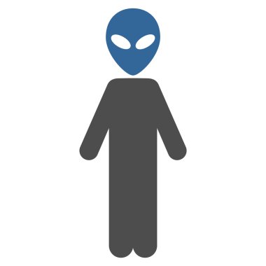 Uzaylı düz simgesi