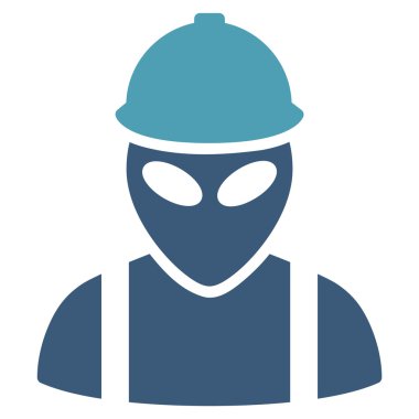 Uzaylı Builder düz simgesi