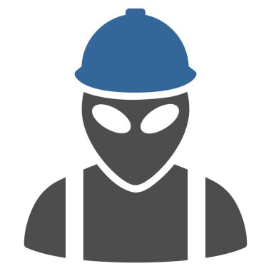 Uzaylı Builder düz simgesi