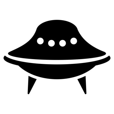 Uzay gemisi düz simgesi