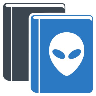 Uzaylı Kütüphane düz simgesi