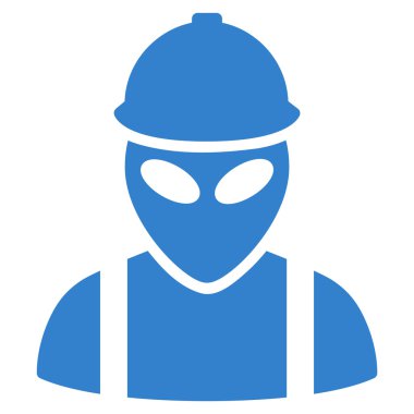 Uzaylı Builder düz simgesi