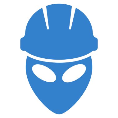 Yabancı işçi düz simgesi