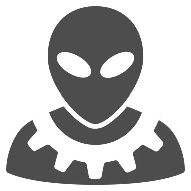 Yabancı mühendis düz simgesi