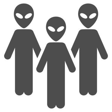 Yabancı grup düz simgesi