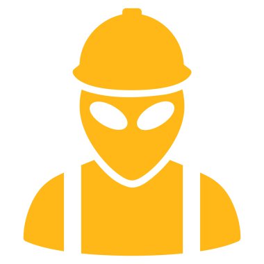 Uzaylı Builder düz simgesi