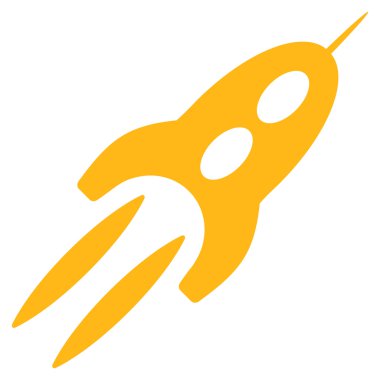 Yıldız gemisi düz simgesi