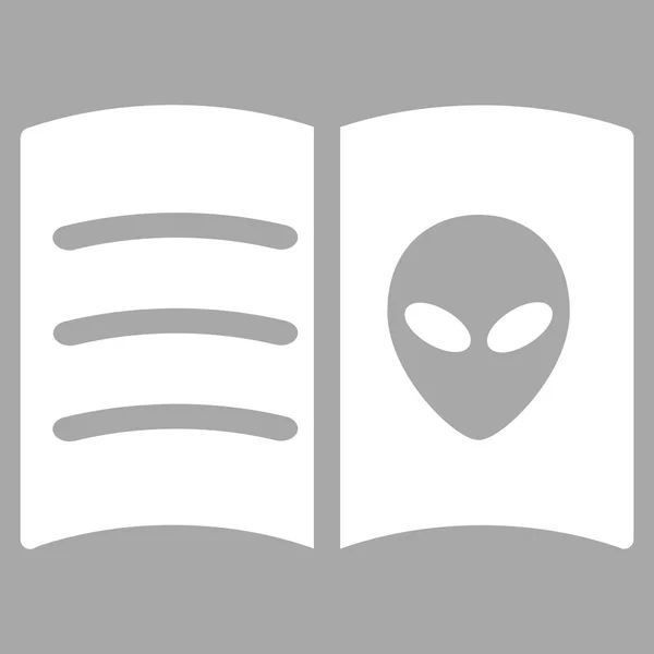 Alien Face Book Flat Icône — Photo
