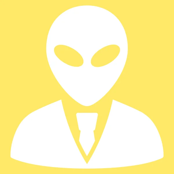 Alien Manager Flat pictogram — Stockfoto