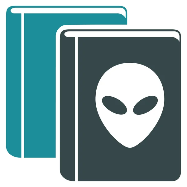 Alien Library Flat Icon — Stock Photo, Image