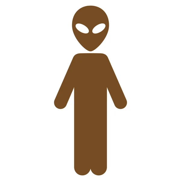 Alien Flat Icon — Stock Photo, Image