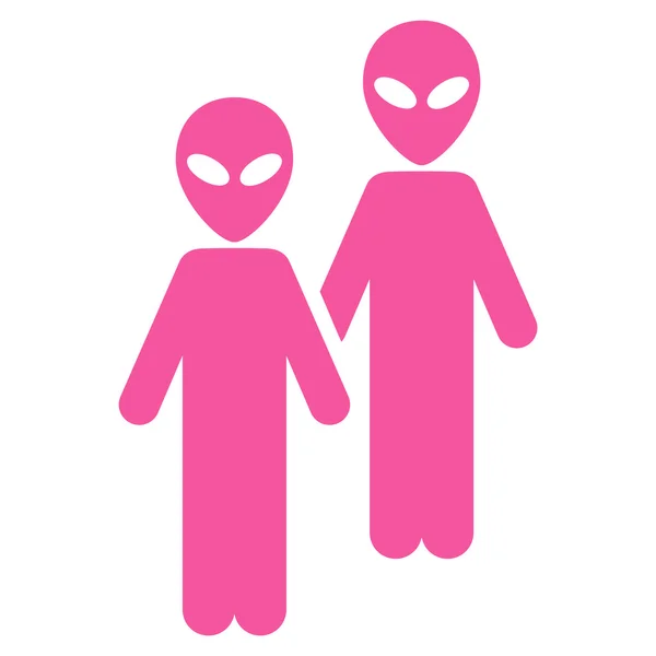 Aliens Flat Icon — Stock Photo, Image