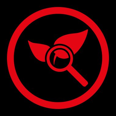 Doğal ilaçlar yuvarlak Raster simgesi keşfetmek