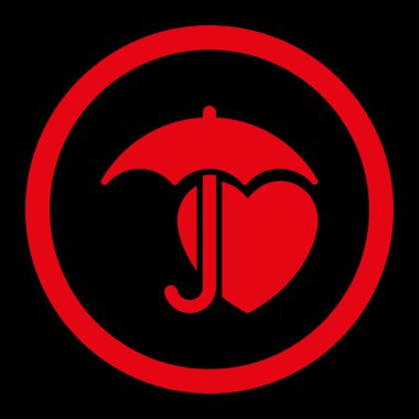 Kalp koruma yuvarlak Raster simgesi