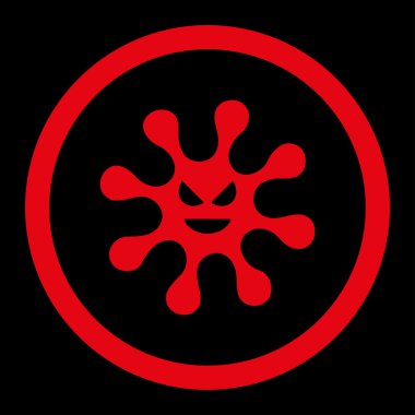Kötü bakteri yuvarlak Raster simgesi